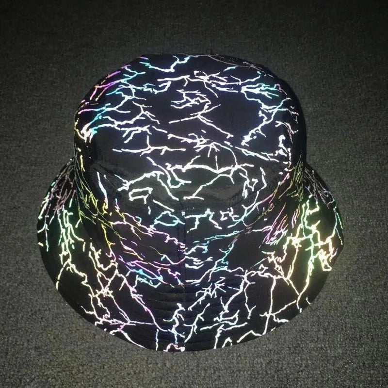 Colorful Reflective Printed Bucket Hats