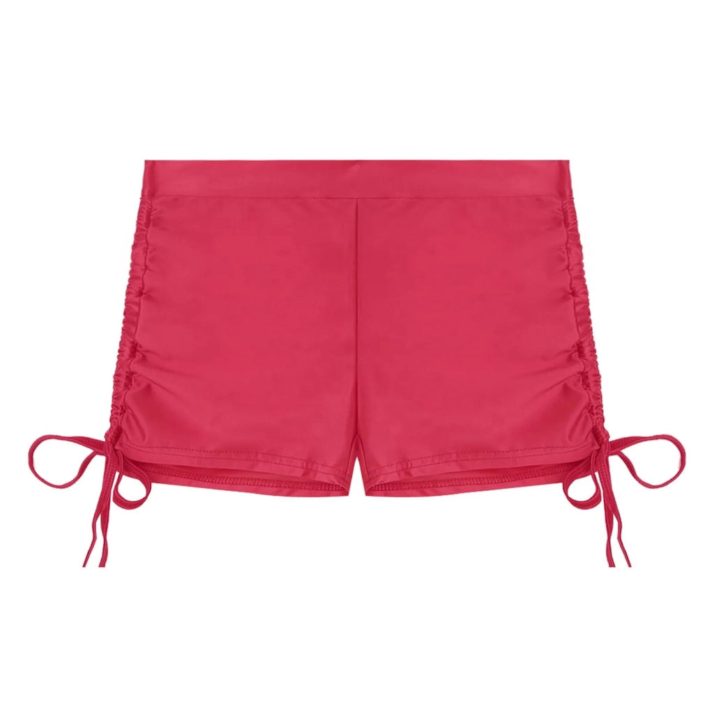 Women's Glossy Drawstring Shorts - Casual Rave Party Clubwear
