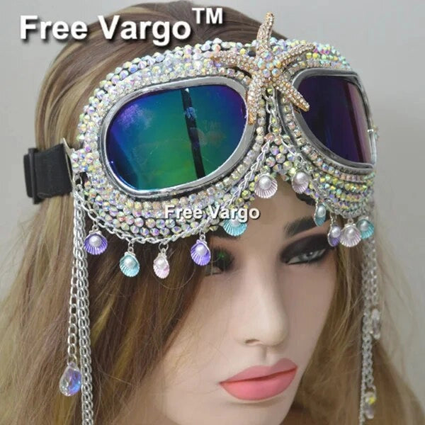 Holographic Rave Cyber Goth Goggles