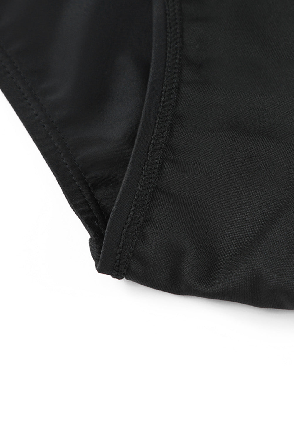 Black Geometric Printed Lined Tankini Swimsuit