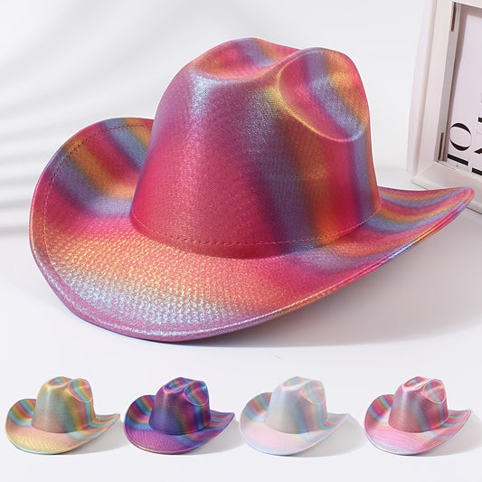 Laser Rainbow Holographic Y2K Cowboy Hats