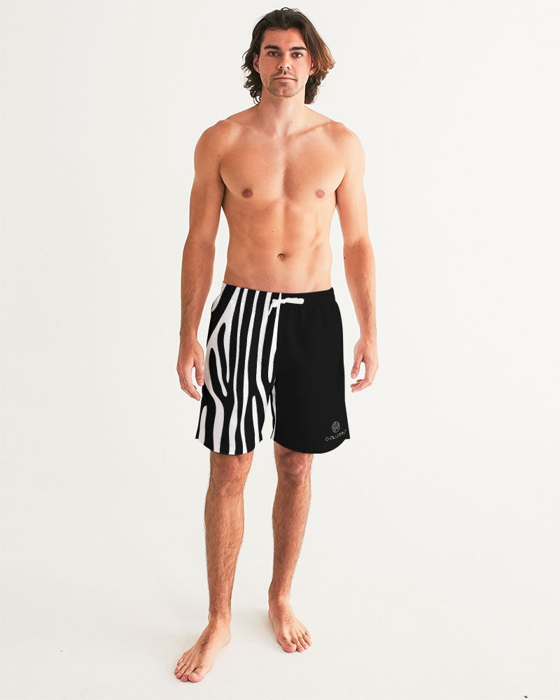 Color Block Zebra Classic Fit Men's Board Shorts