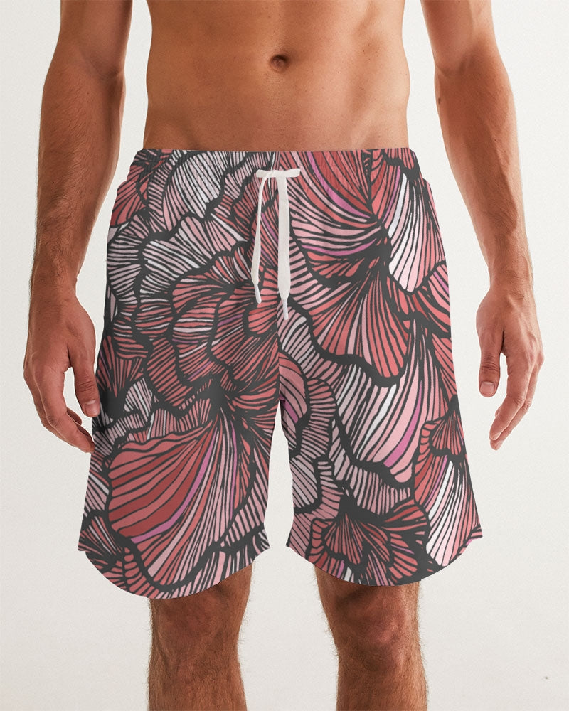 Men's Classic Fit Petal Swirls Board Shorts