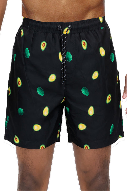 Men's Avocado Print Swimwear