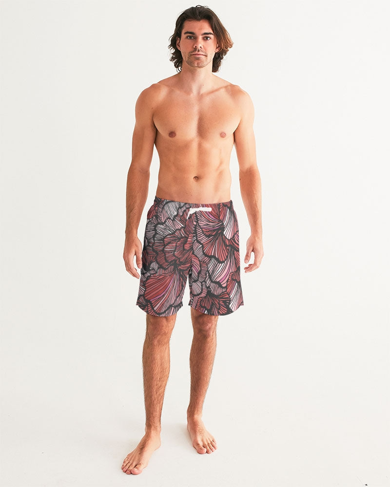 Men's Classic Fit Petal Swirls Board Shorts